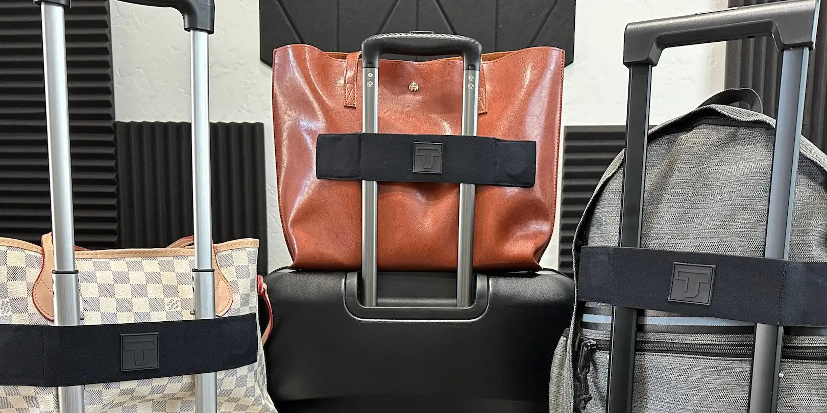 håndbagage med trolley straps