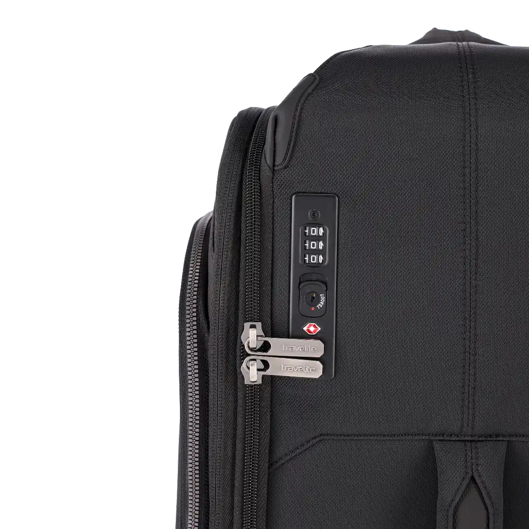 travelite Priima Sort kuffert, lås