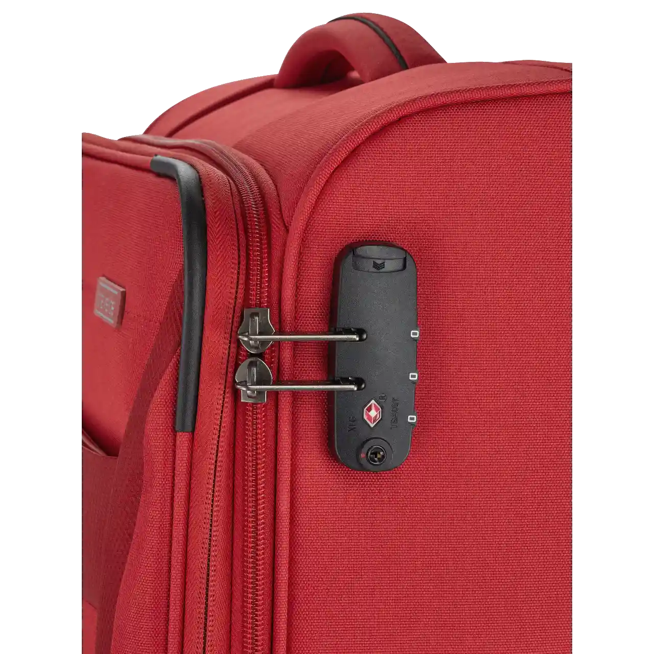 travelite chios stor rød kuffert, lås I TheTraveller