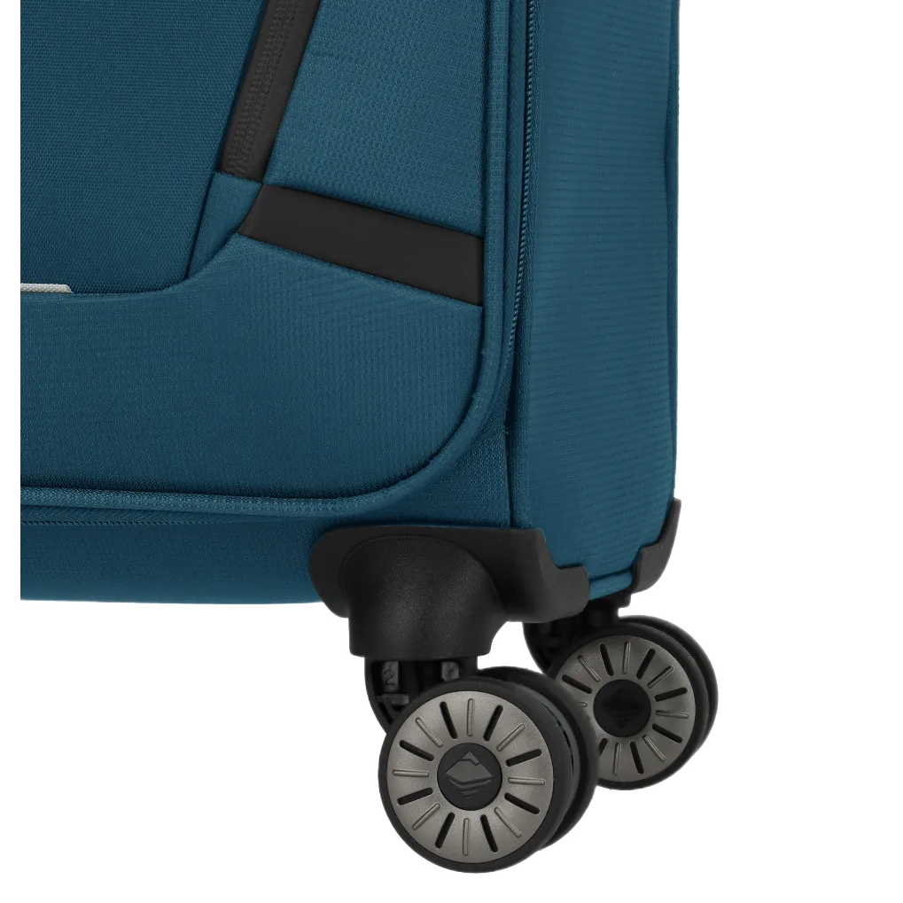 travelite jetpack multilight 4 cabin petrol, hjul