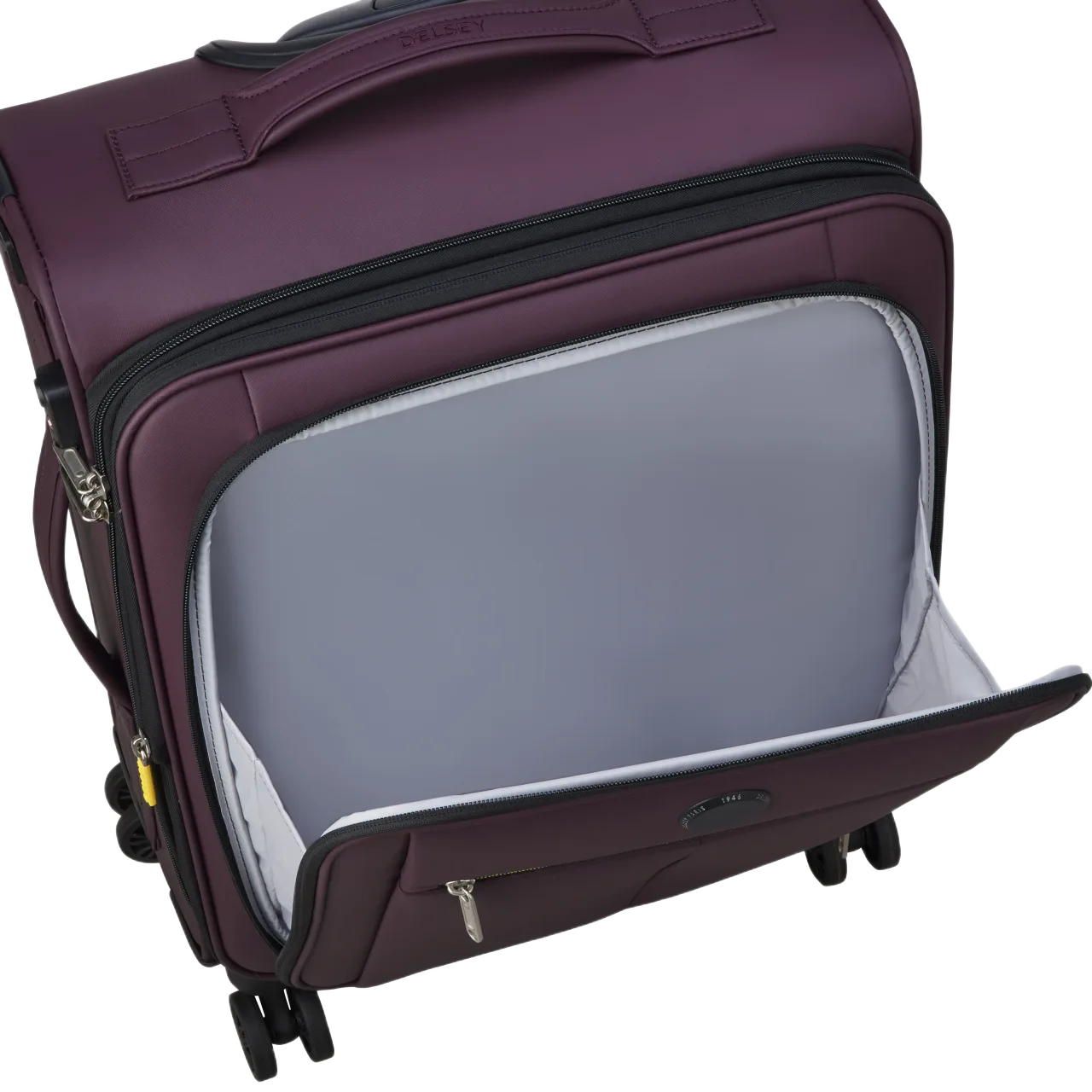 Delsey Dita Kabinekuffert Purple, frontlomme I TheTraveller