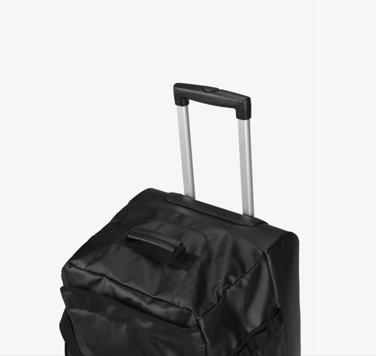 DUFFLE trolley sort med håndtag set ovenfra