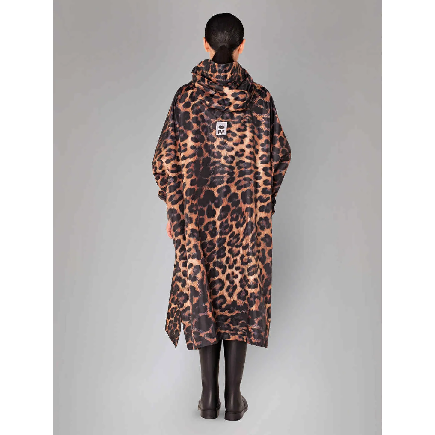 rainkiss regnponcho dark leopard