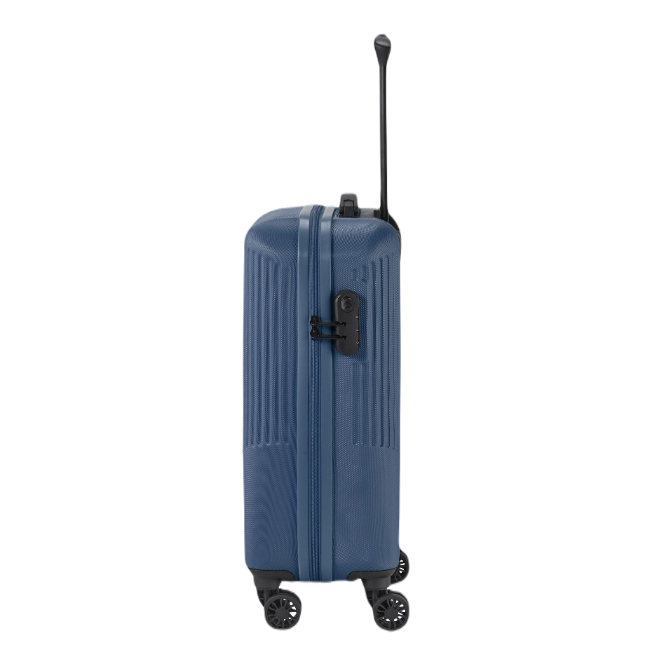 travelite Bali kabinekuffert blå, fra siden