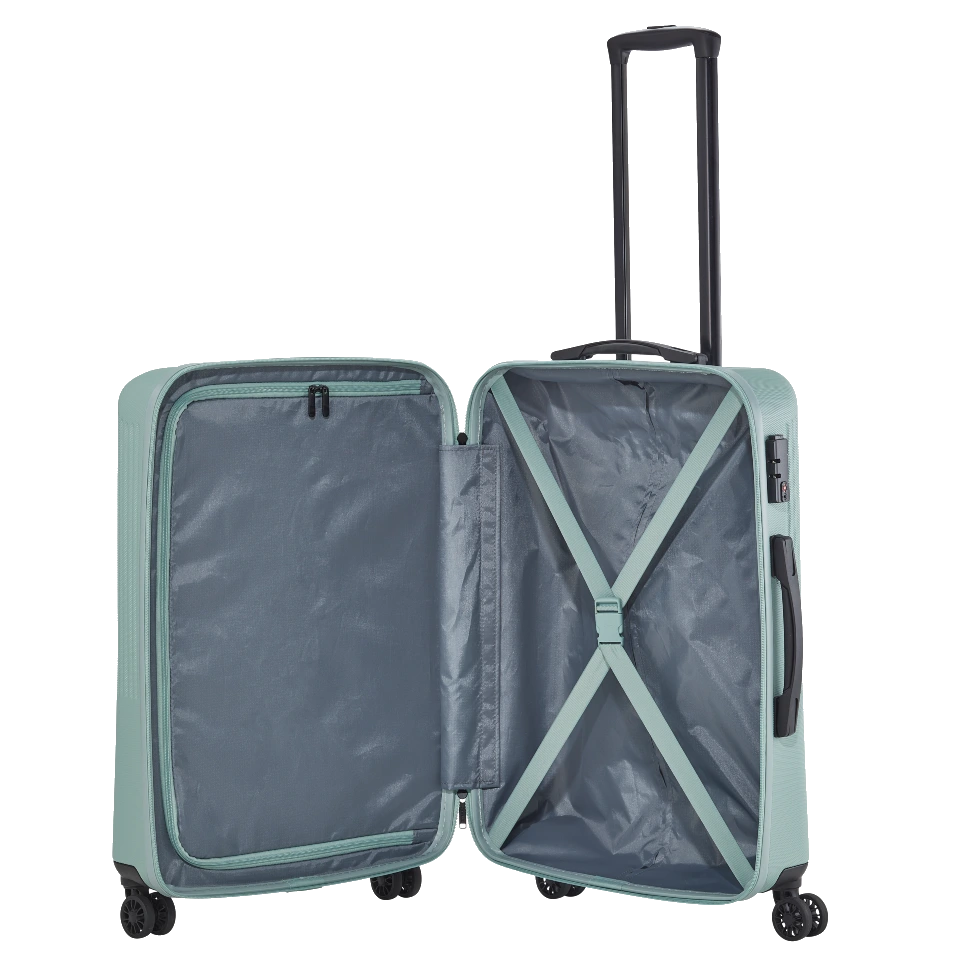 travelite Bali medium kuffert, mint, åben