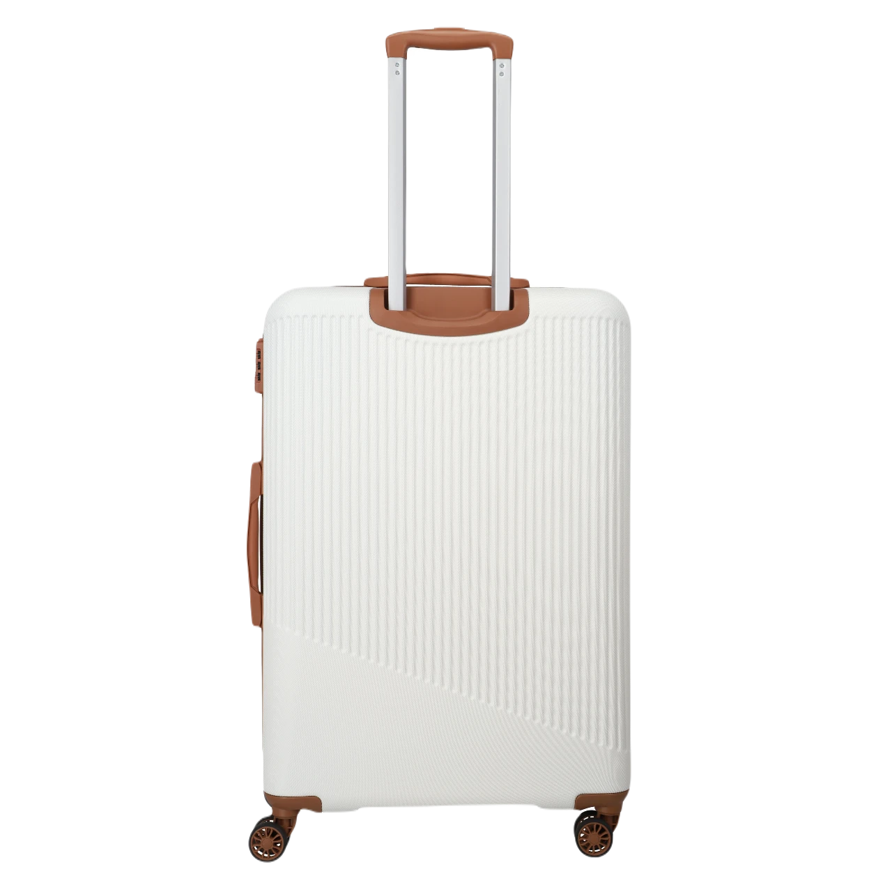 travelite Bali stor hvid kuffert, bagfra