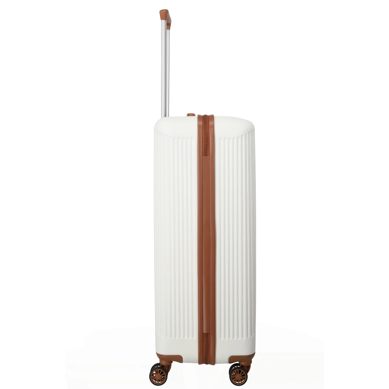 travelite Bali stor hvid kuffert, fra siden