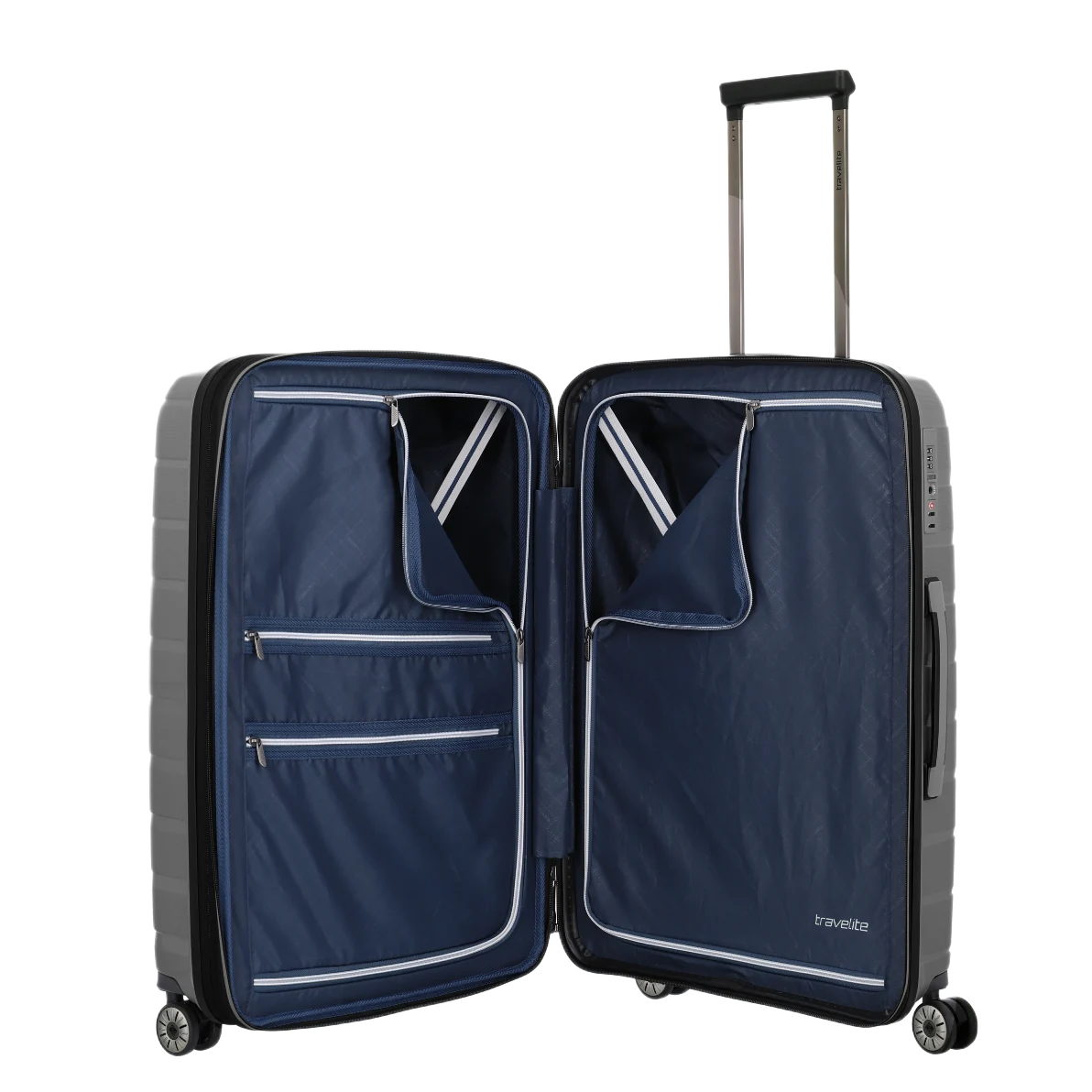 travelite Air Base medium kuffert antracit farve, indvendig