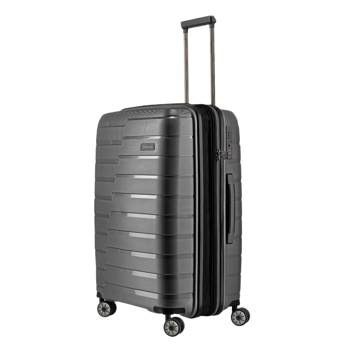 travelite Air Base medium kuffert antracit farve, skråt forfra