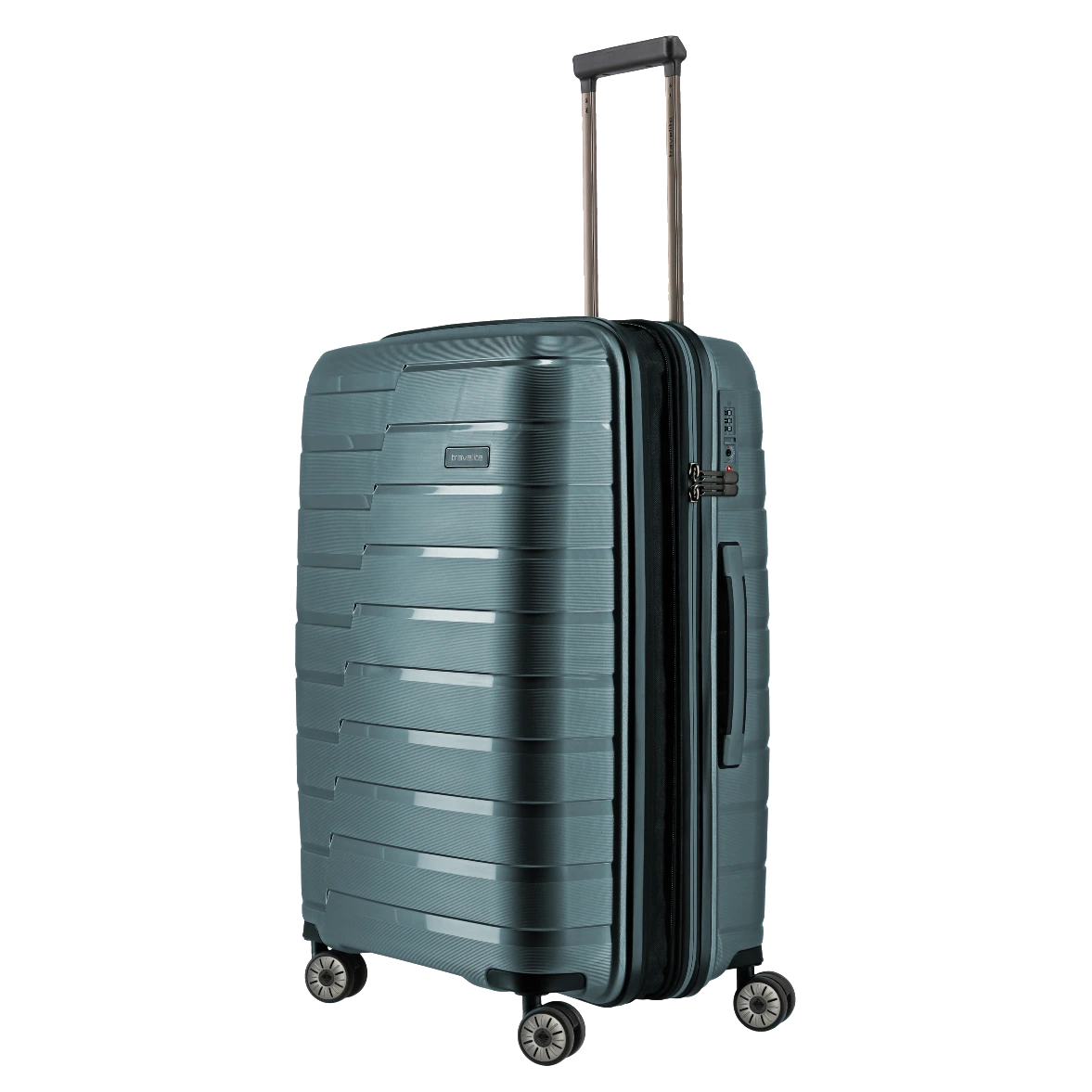 Travelite Air Base Medium Kuffert - Ice Blue, skråt