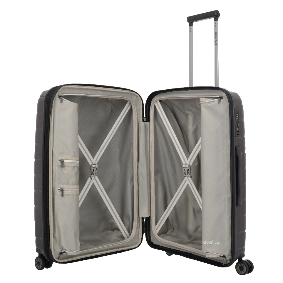 Travelite Air Base Medium kuffert Coffee, åben