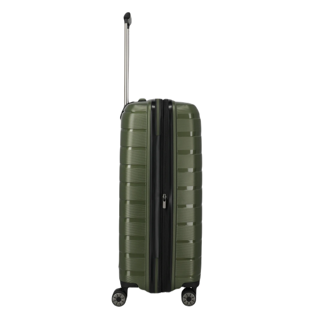 Travelite Air Base Olivengrøn kuffert Medium, fra siden