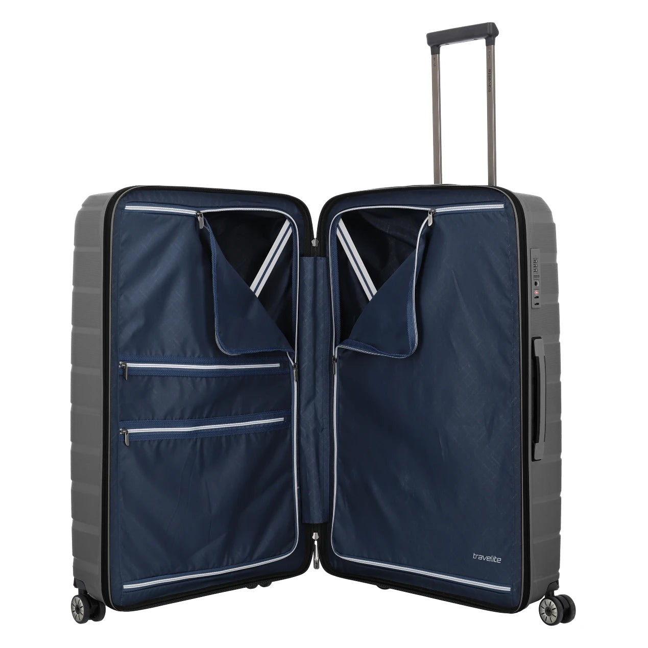 travelte Air Base stor kuffert antracit farve indvendig