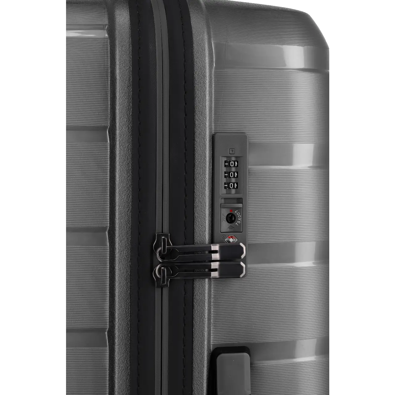 travelte Air Base stor kuffert antracit farve, lås