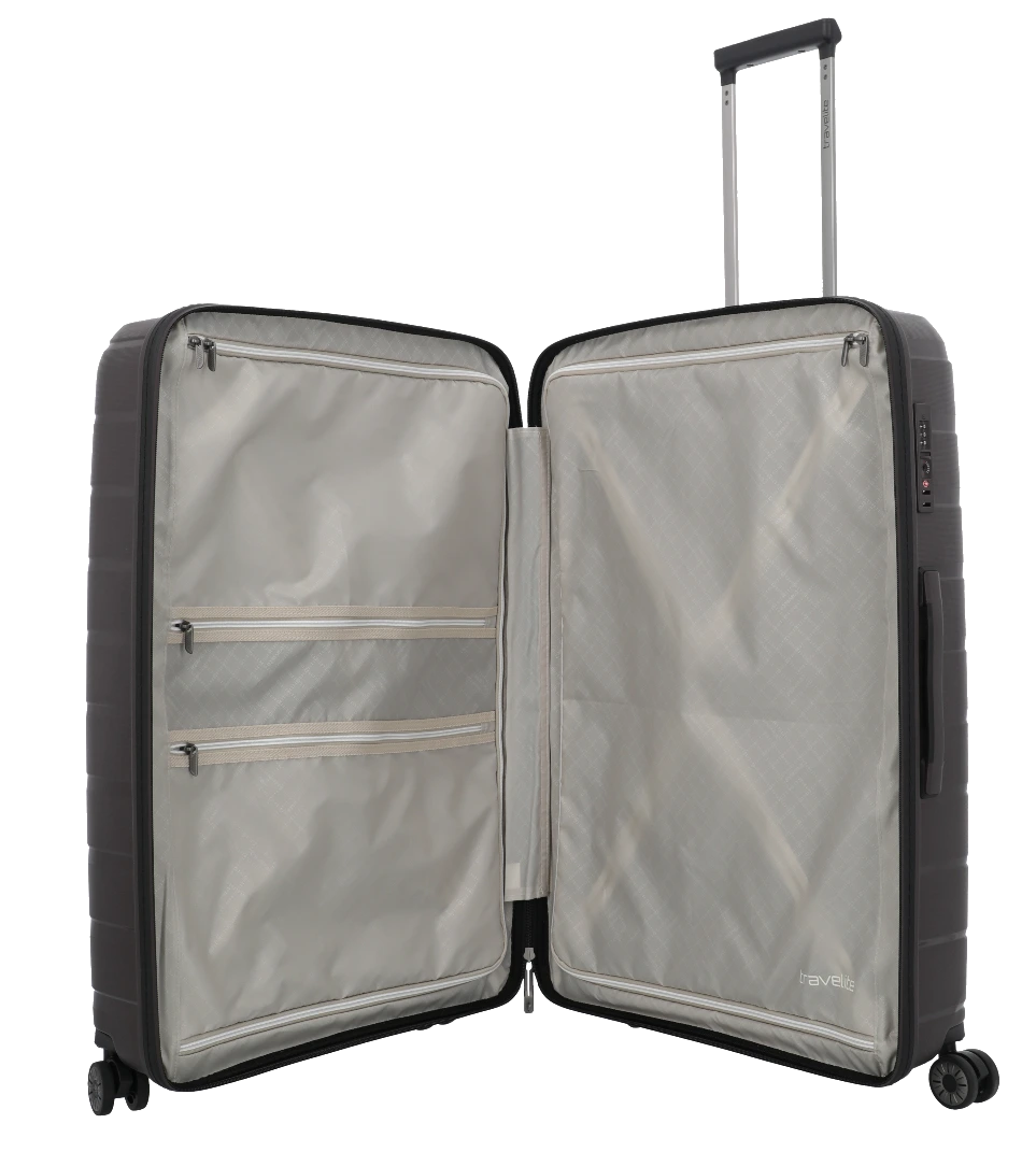 Travelite Air Base Stor kuffert Coffee, åben