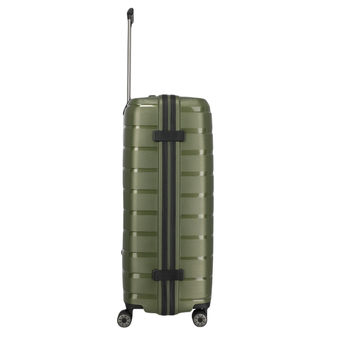 Travelite Air Base Stor Olivengrøn kuffert, fra siden