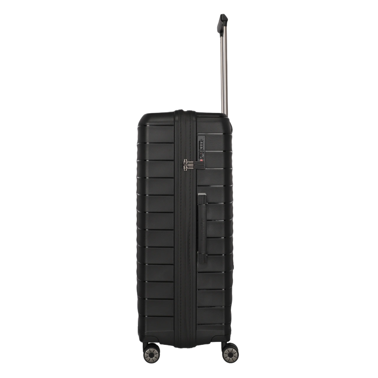 travelite Mooby stor sort kuffert, fra siden