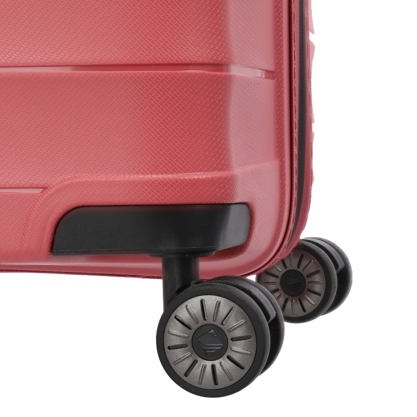travelite Mooby stor rød kuffert, hjul