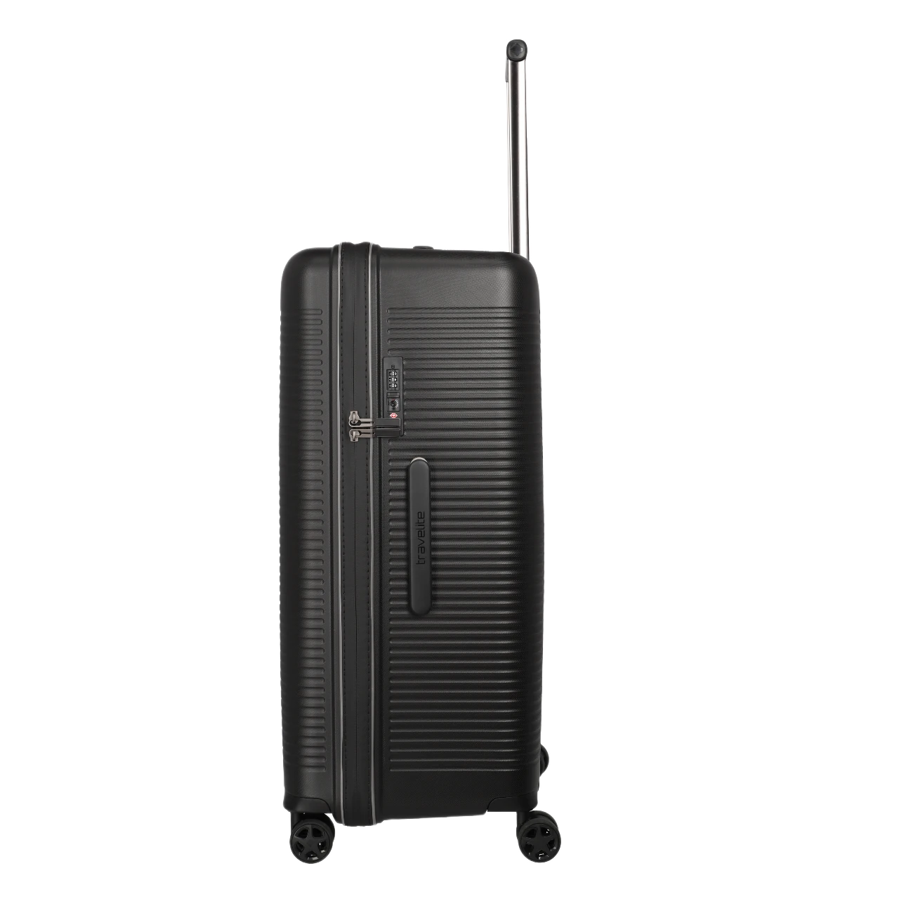 travelite Roomer stor kuffert, sort, fra siden