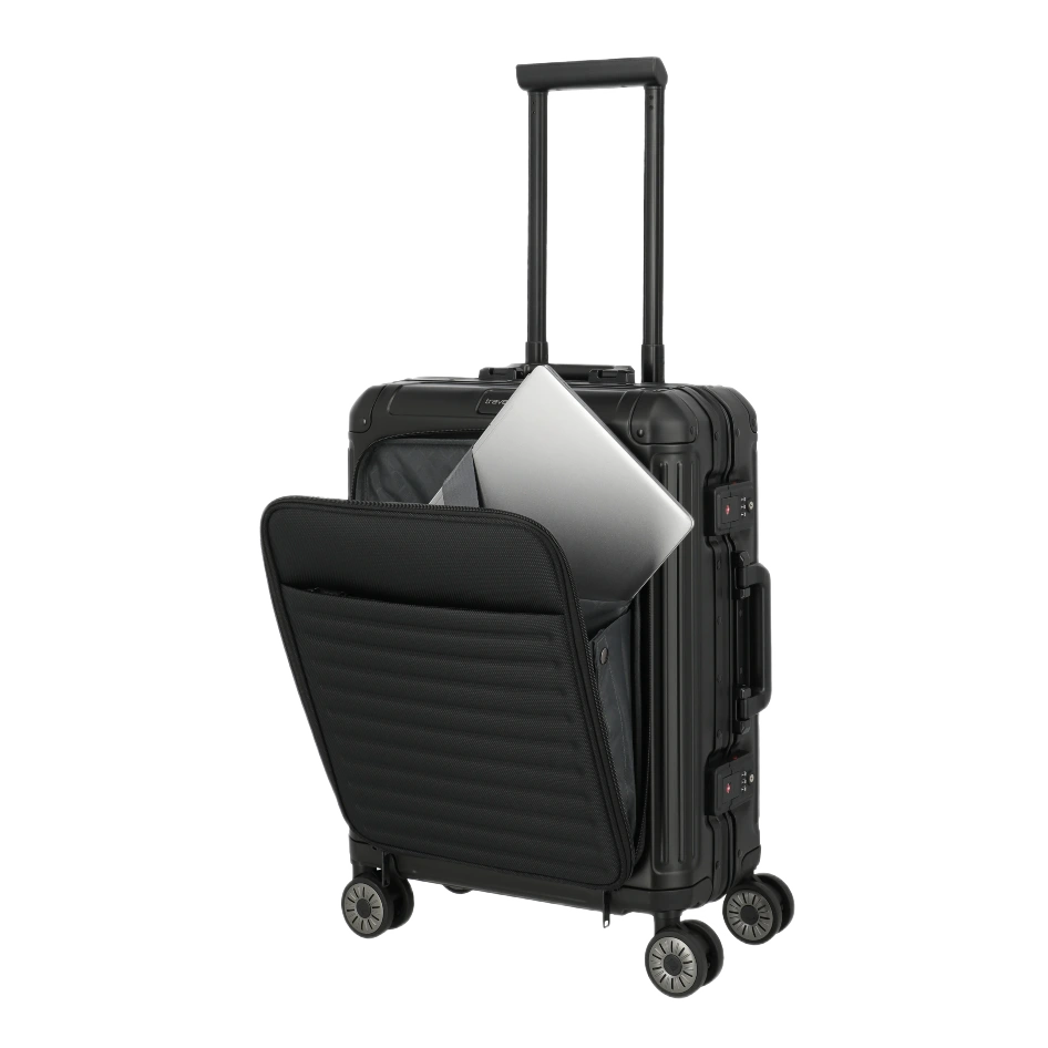 travelite next business trolley med frontlomme. sort