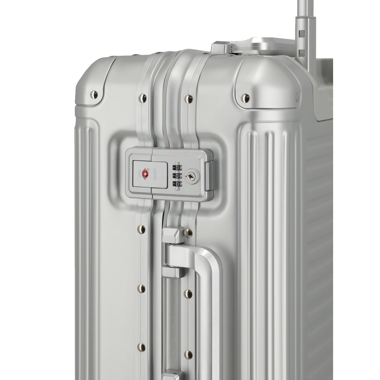 travelite next 2.0 aluminium kabinekuffert, lås