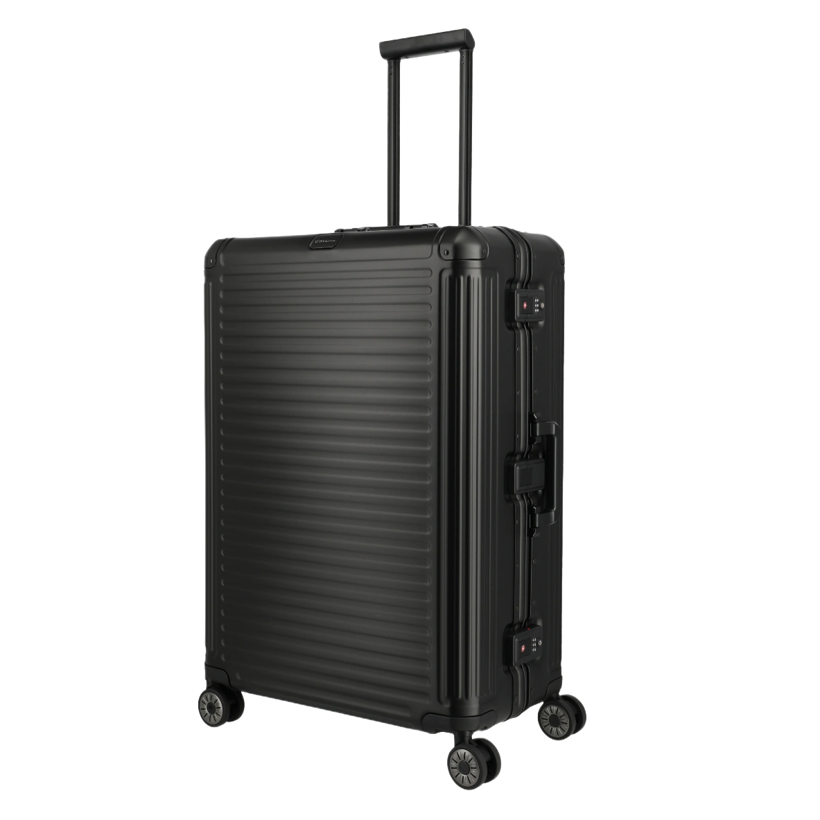 travelite next 2.0 stor aluminium kuffert, sort