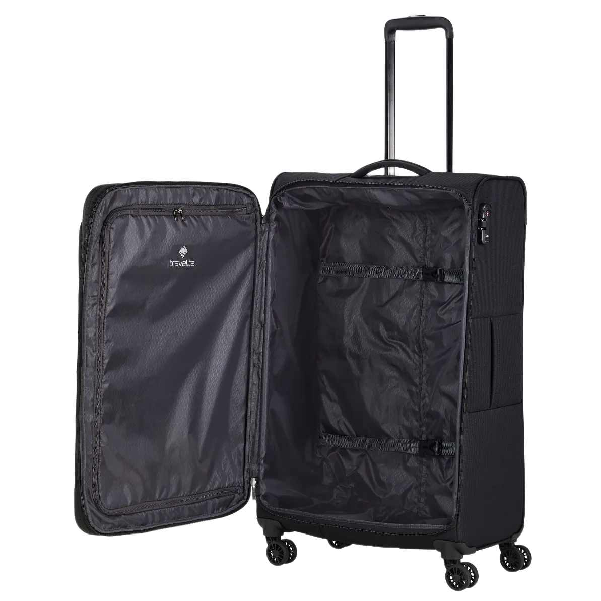 travelite Chios Stor sort kuffert, indvendig