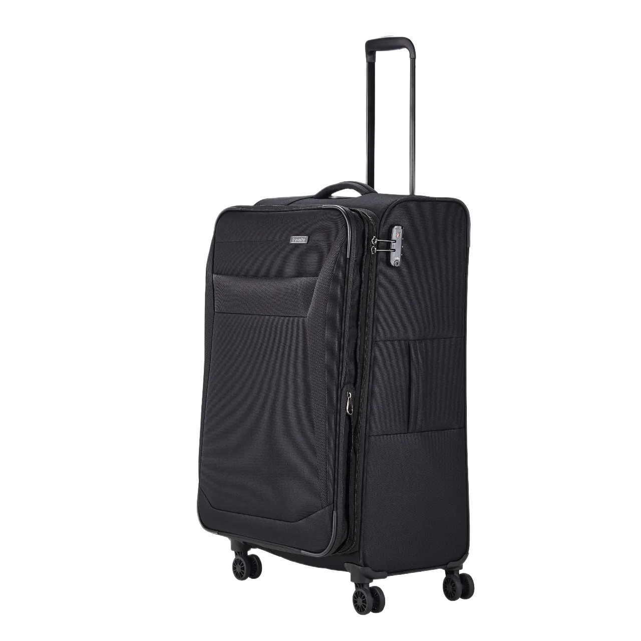 travelite Chios Stor sort kuffert, skråt fra siden