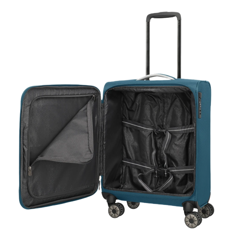 travelite jetpack multilight 4 cabin petrol, åben