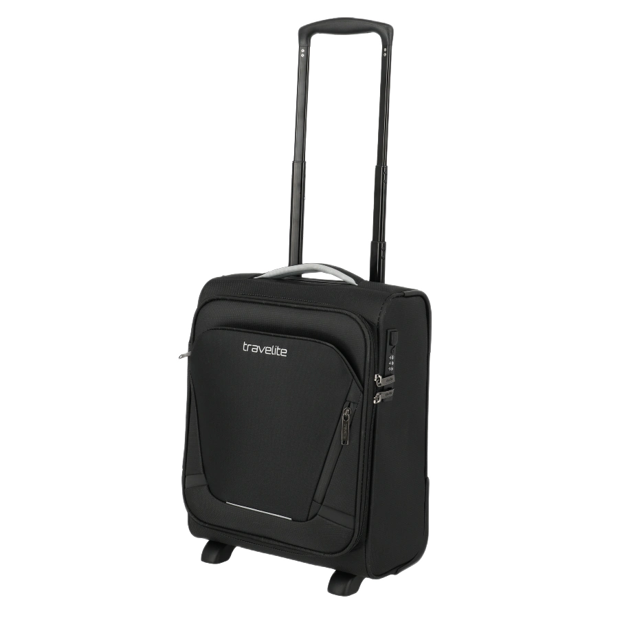 Travelite Jetpack EasyJet kuffert, sort, skråt forfra