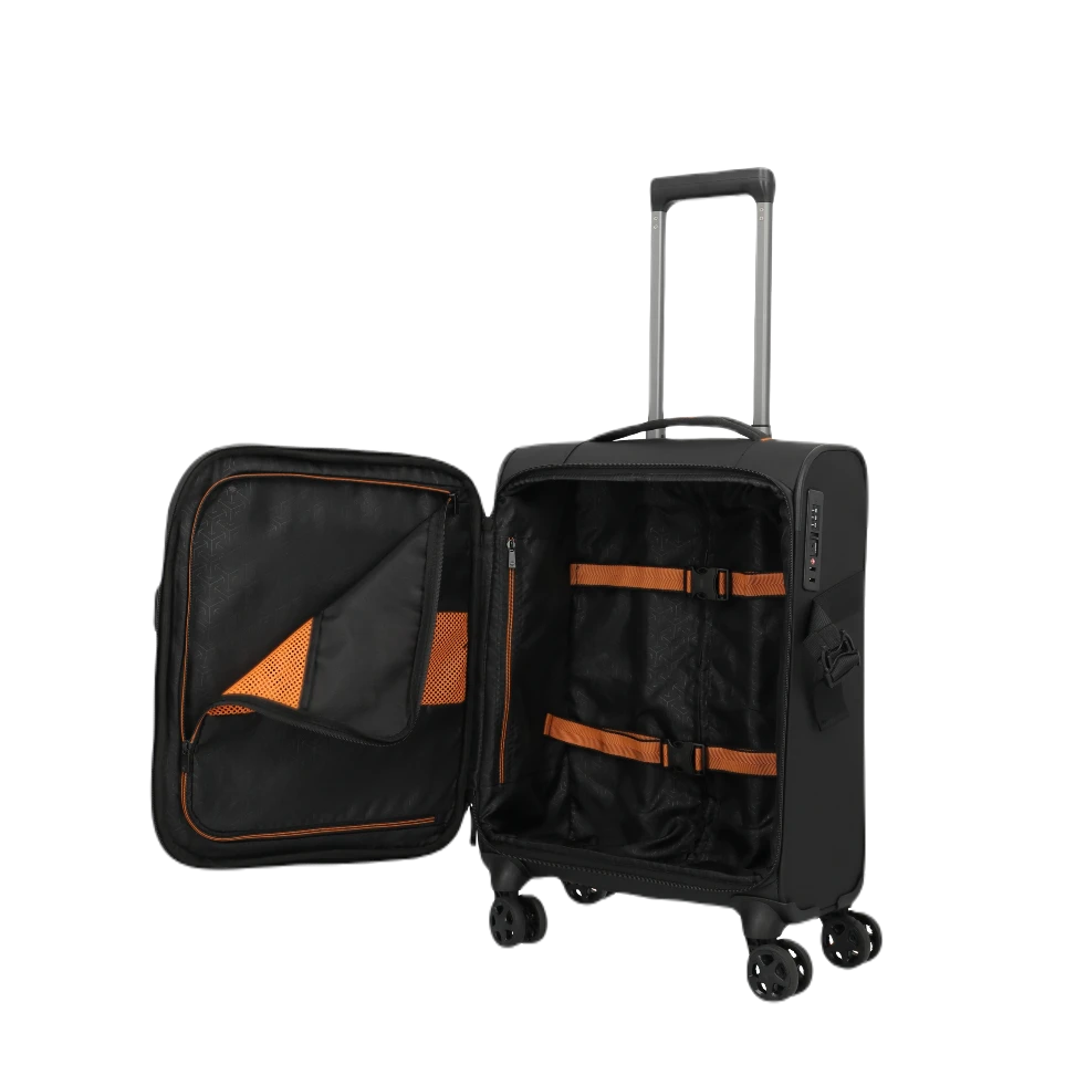 travelite briize sort kabinekuffert, åben