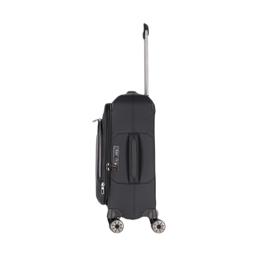 travelite Priima Sort kabinekuffert, fra siden