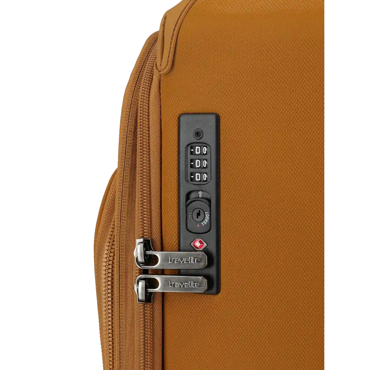 travelite Priima kuffert medium størrelse, curry, detalje