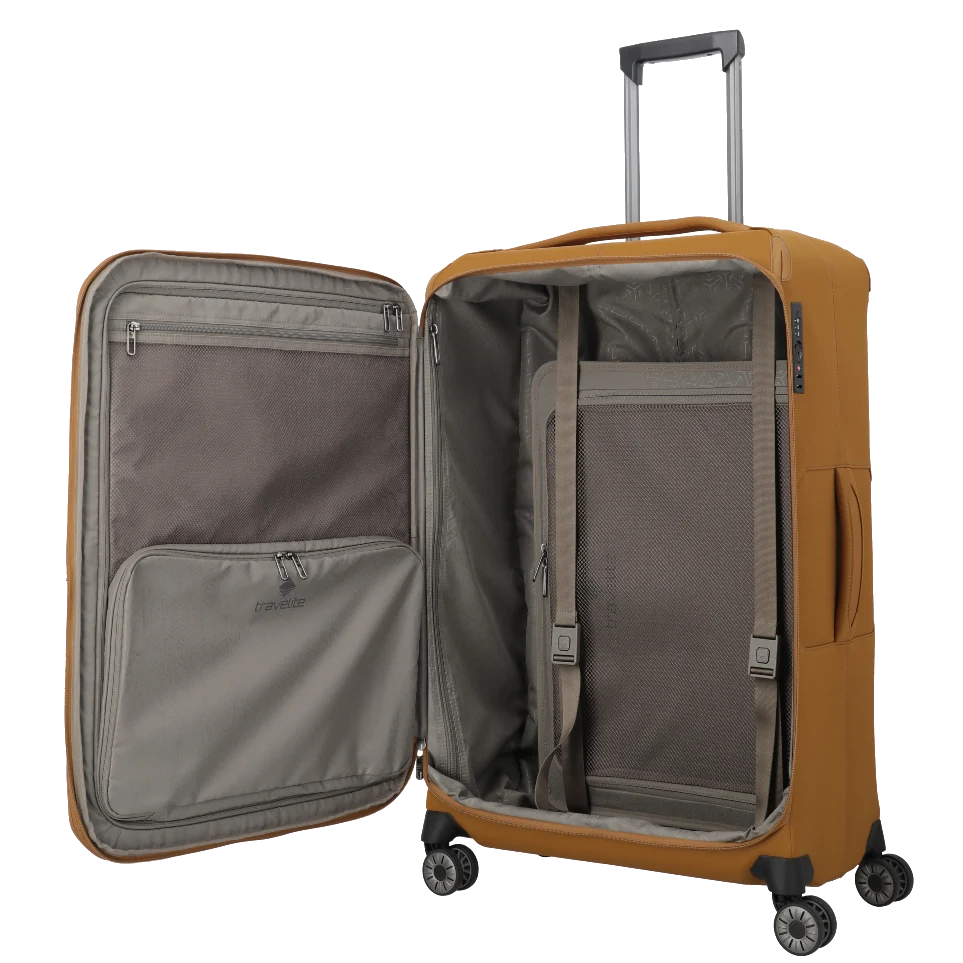 travelite priima stor kuffert, curry, åben