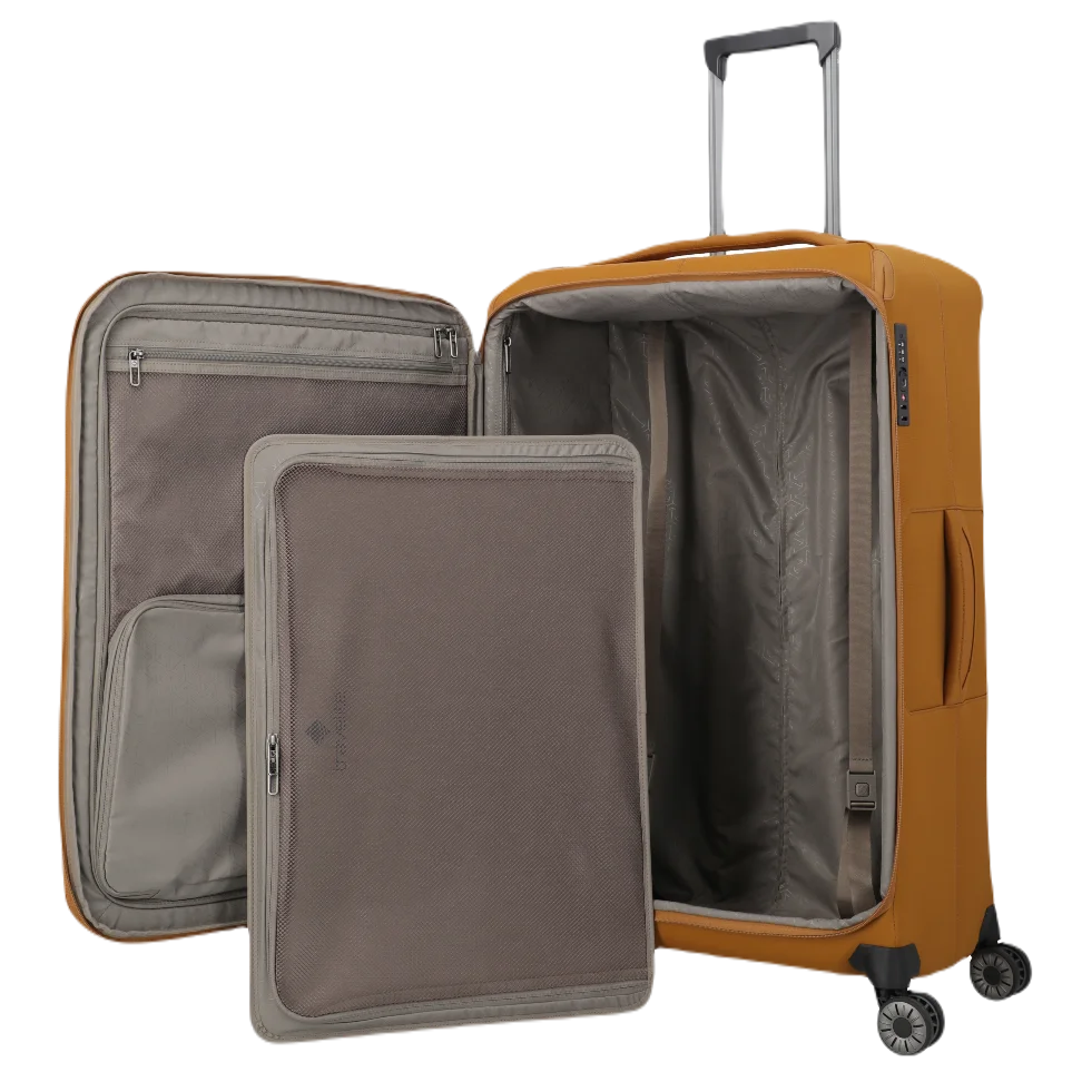 travelite priima stor kuffert, curry, åben