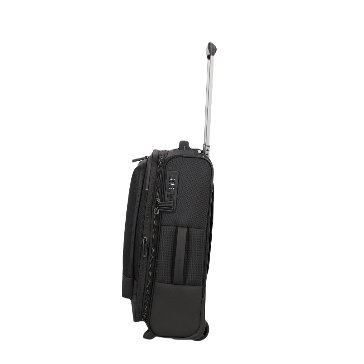 travelite croslite 2w trolley sort, fra siden