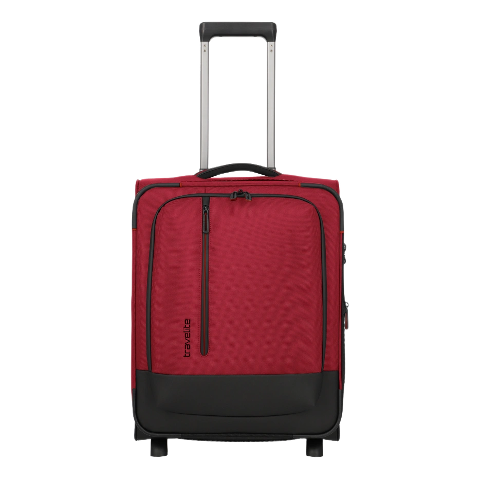 travelite Crosslite 2-hjulet rød kabinekuffert, forfra
