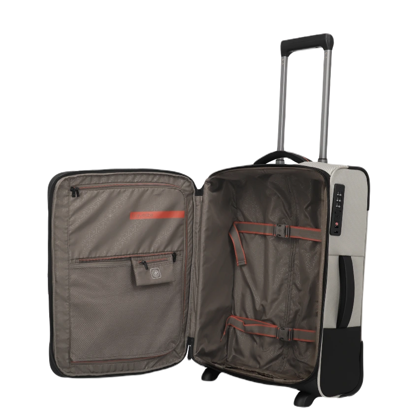 travelite crosslite 2W trolley, hvid sand, åben