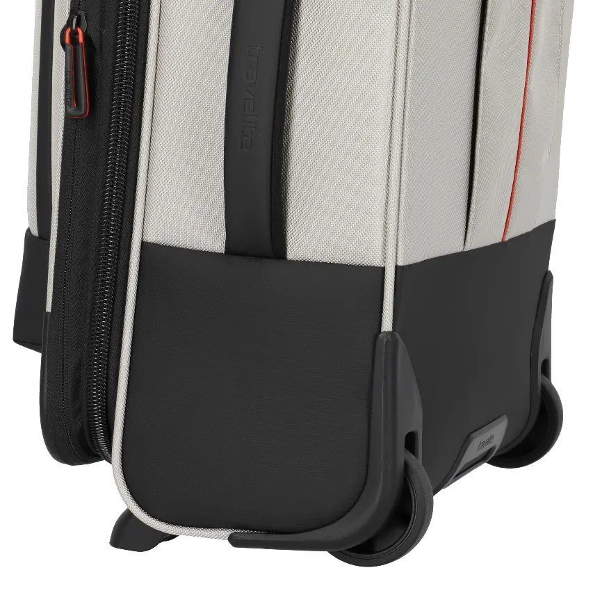 travelite crosslite 2W trolley, hvid sand, hjul og støtte
