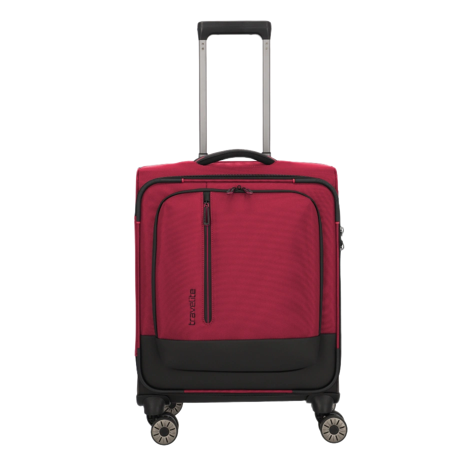 travelite crosslite slim kabinekuffert rød, forfra