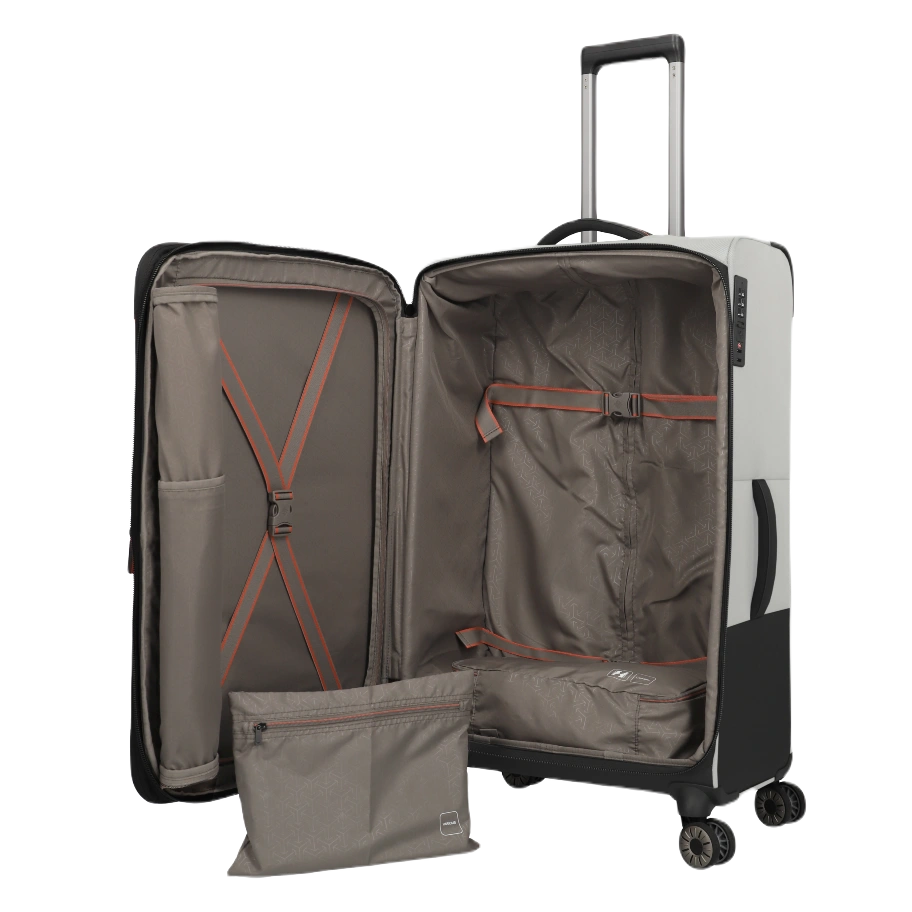 travelite crosslite stor kuffert, natur, åben