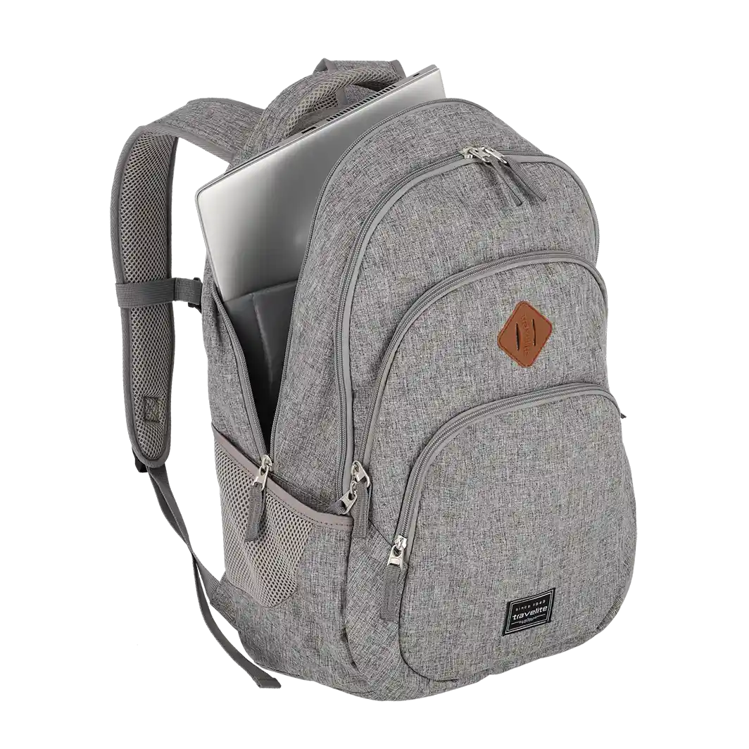 travelite basics melange rygsæk lysegrå