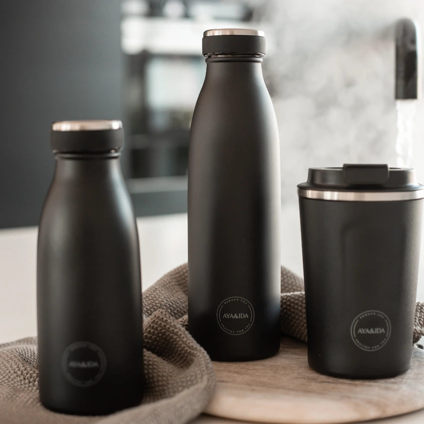 Aya og Ida Drikkeflaske 500 ml Matte Black, miljø