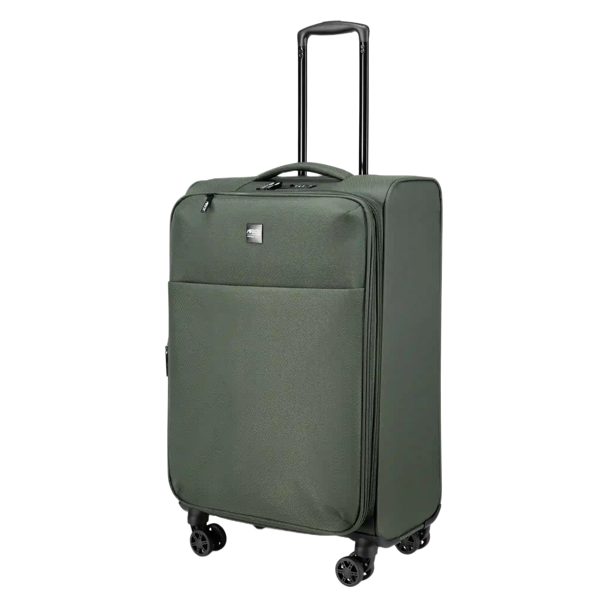 Airbox AS4 mellemstor 65 cm grøn kuffert, skråt forfra