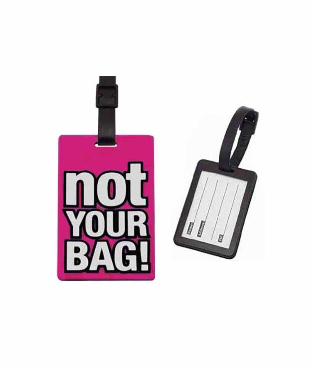 sjovt rødt bagage tag