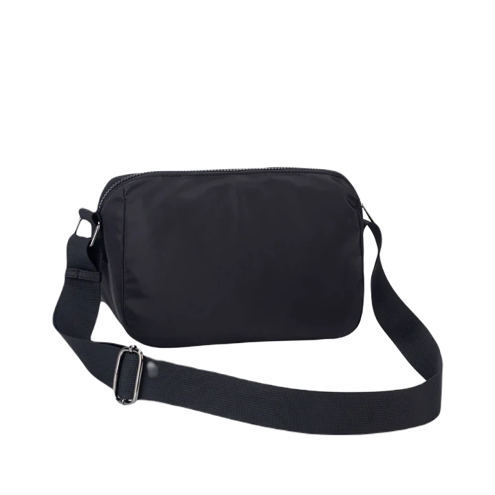 Arcus lille sort crossbody taske, bagfra