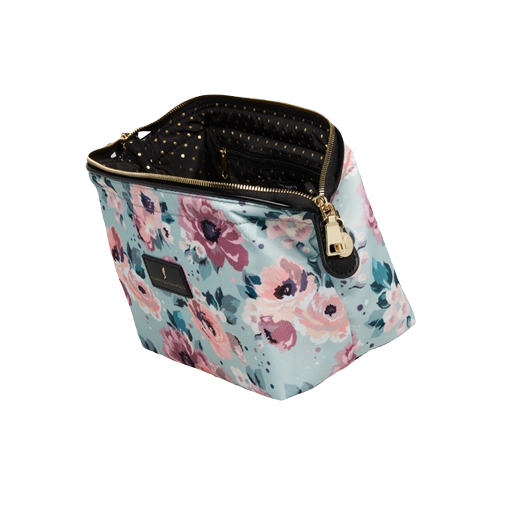 Blomstret toilettaske Minty Paradise M Coming Copenhagen åben