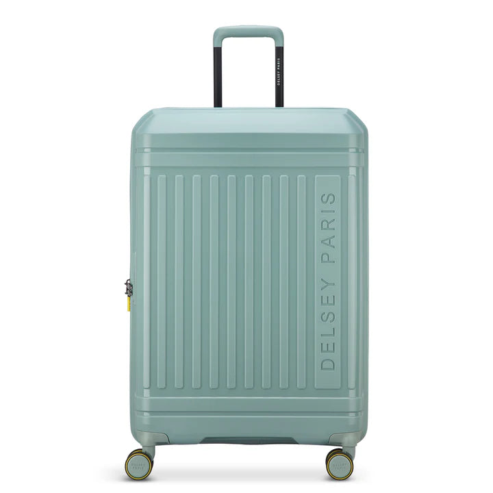 Delsey Lutece stor sage grøn kuffert, 76 cm, forfra
