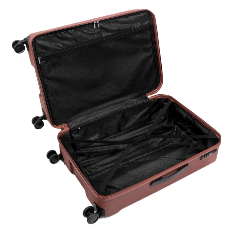 Epic Airwae Neo stor kuffert i farven Terracotta rose, åben