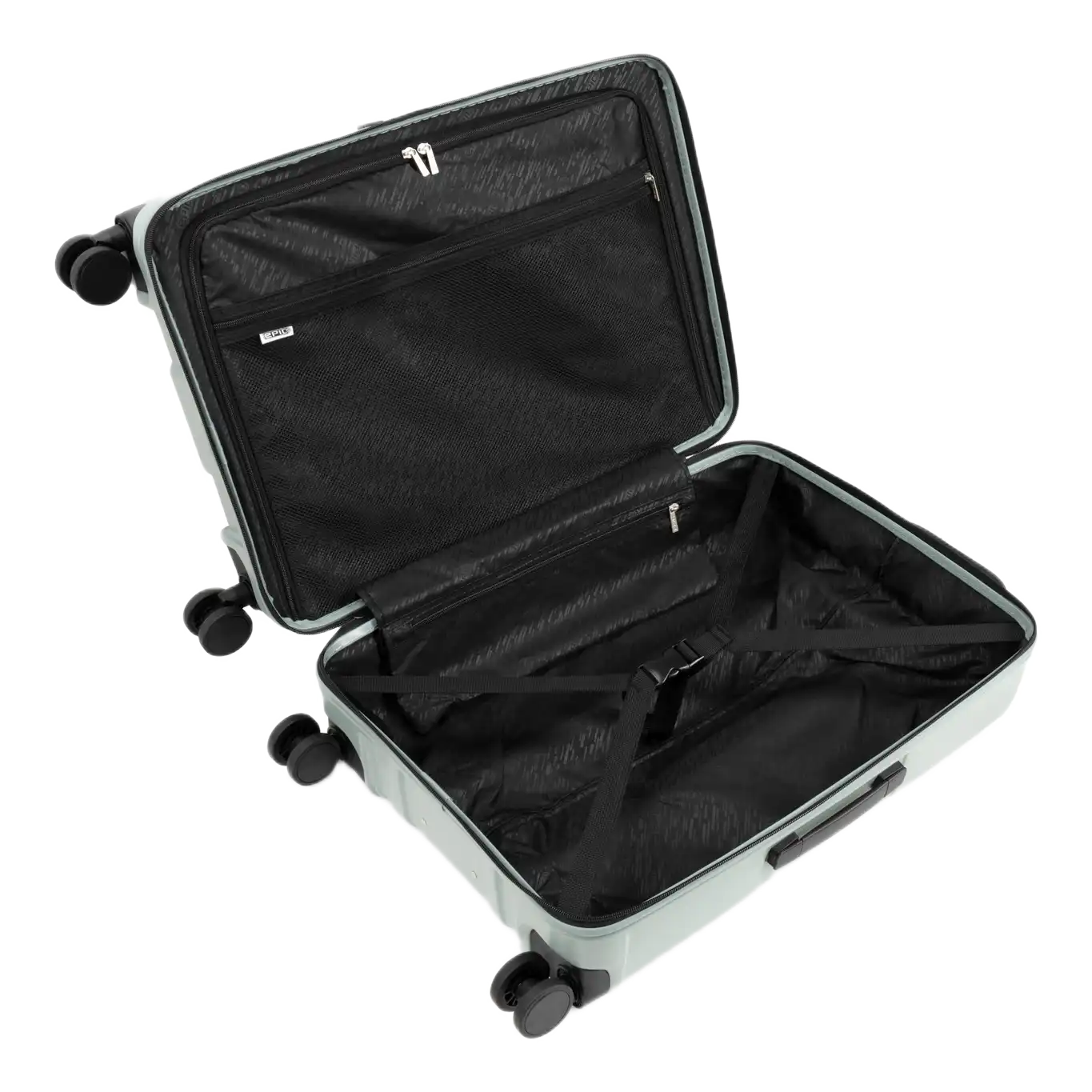 Epic Crate Solids 65 cm Mellemstor kuffert, Stealth Green, åben